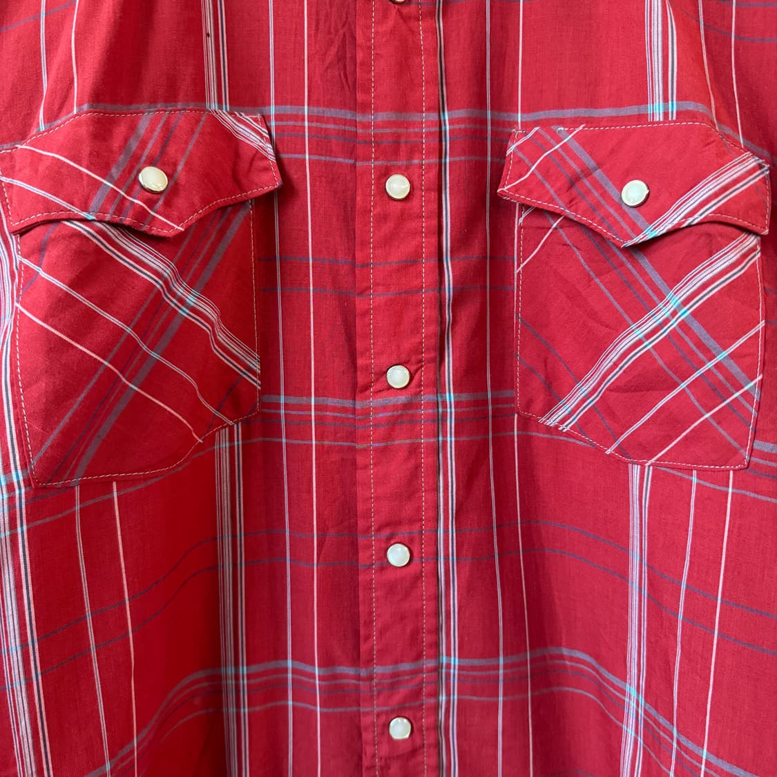 90s 새들킹 체크 웨스턴셔츠 XL 상품이미지3