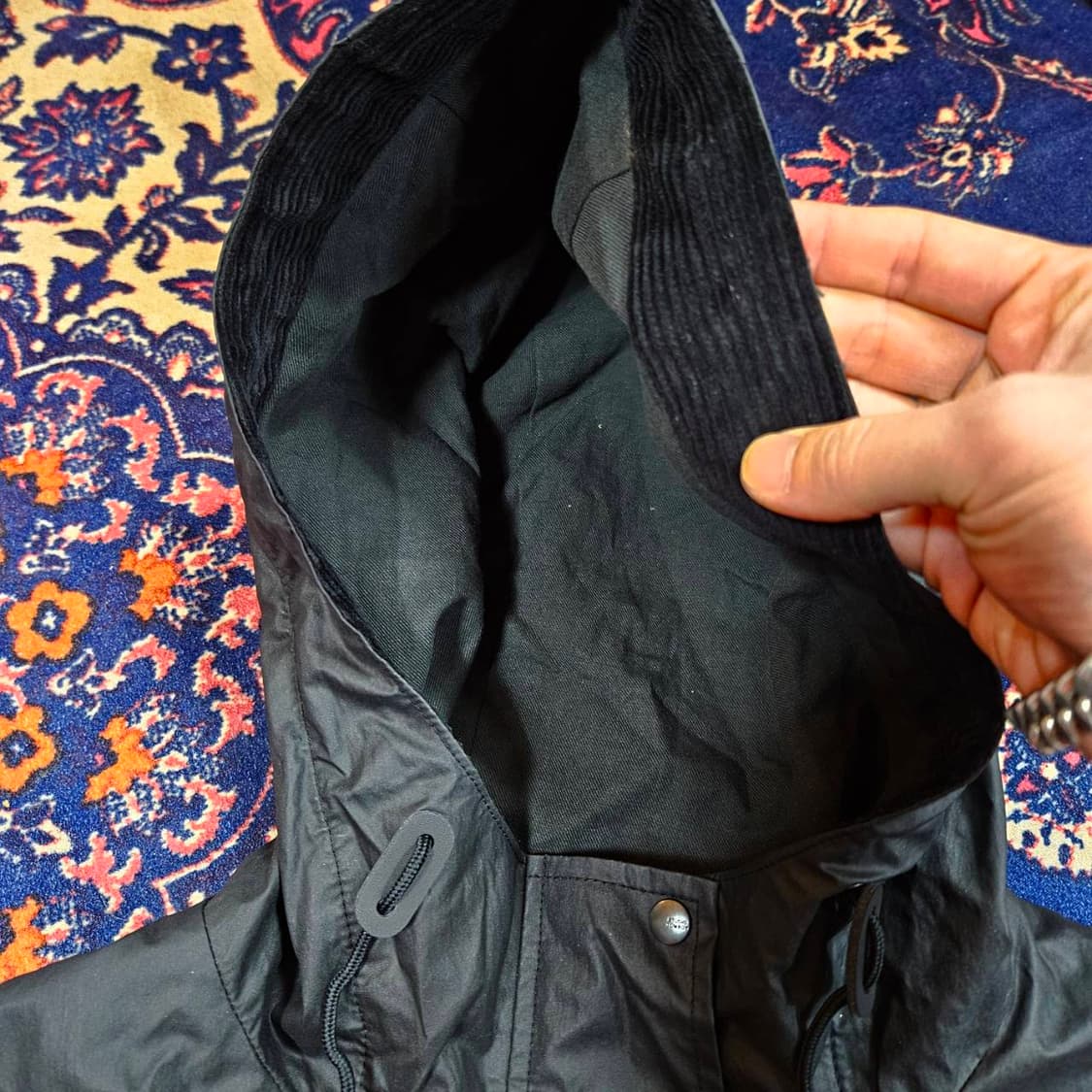 스튜디오톰보이 골덴 배색 나일론
코팅 후드 숏 필드자켓 상품이미지6