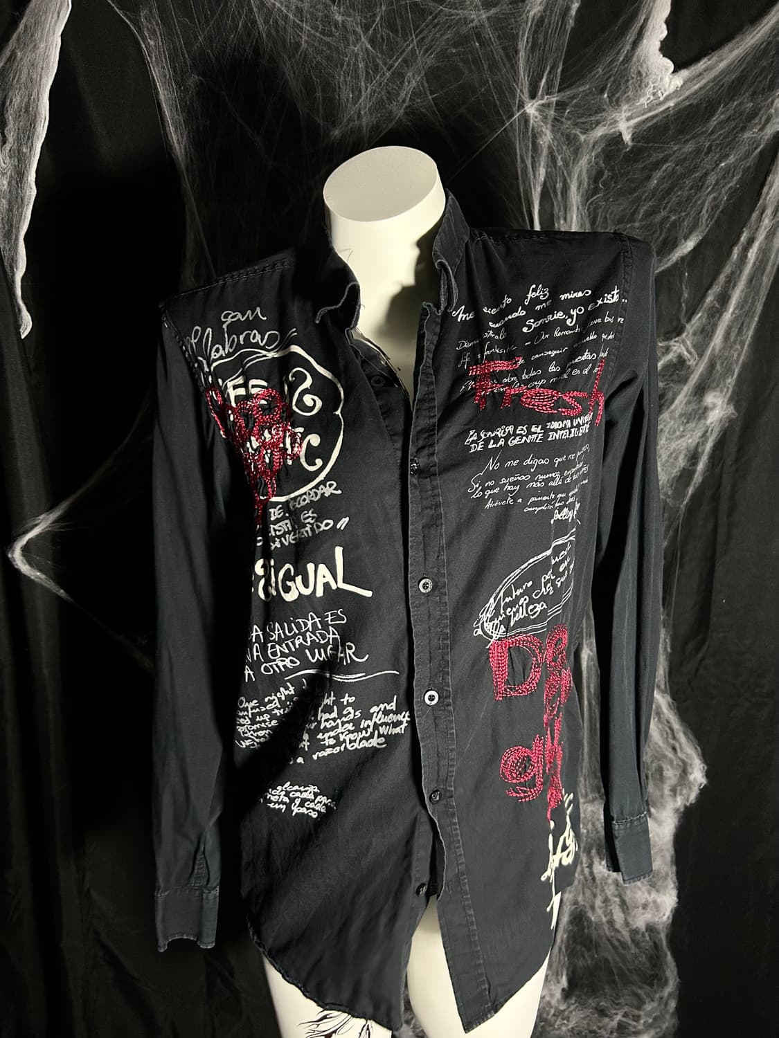 Desigual y2k punk black shirts  상품이미지1