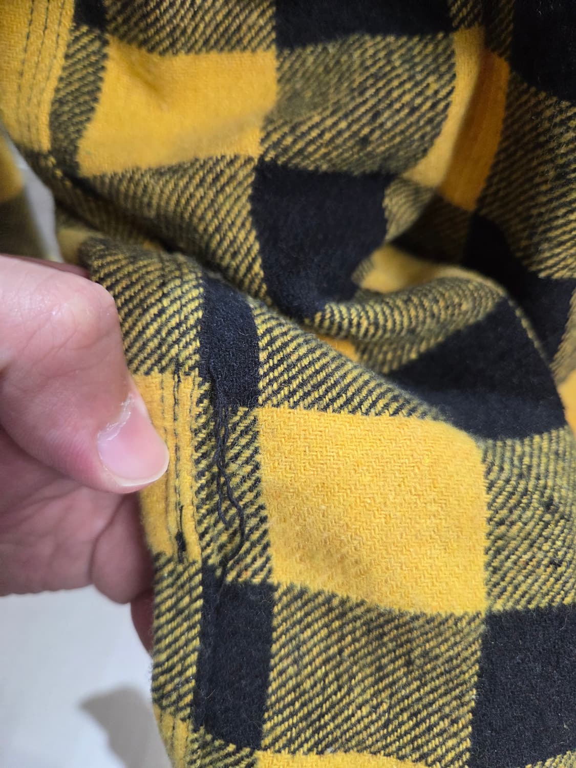 벤 데이비스 플란넬 체크 셔츠(옐로우/블랙, L) 상품이미지8