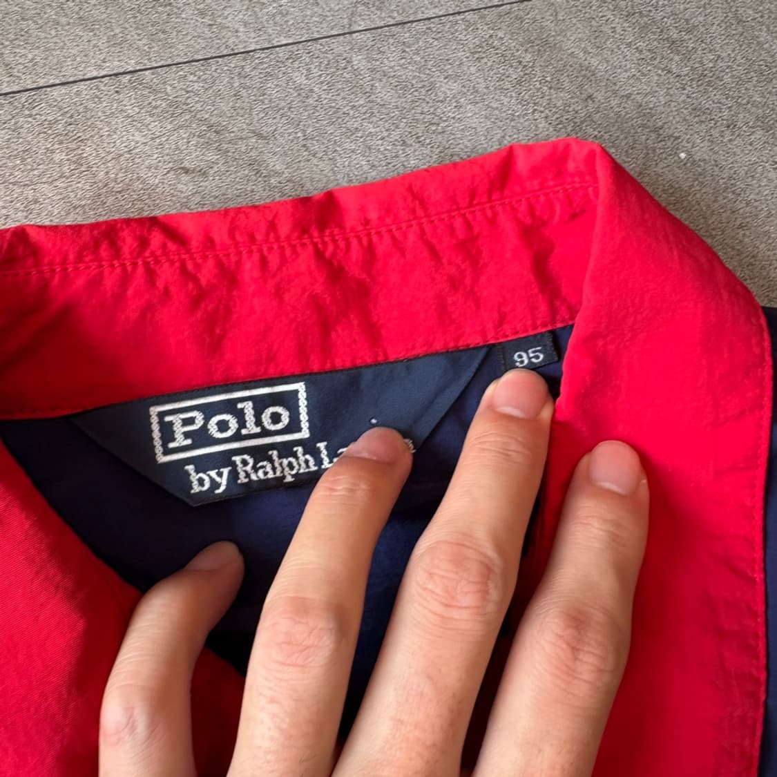 90년대 생산 폴로 네이비 나일론 자켓 상품이미지5