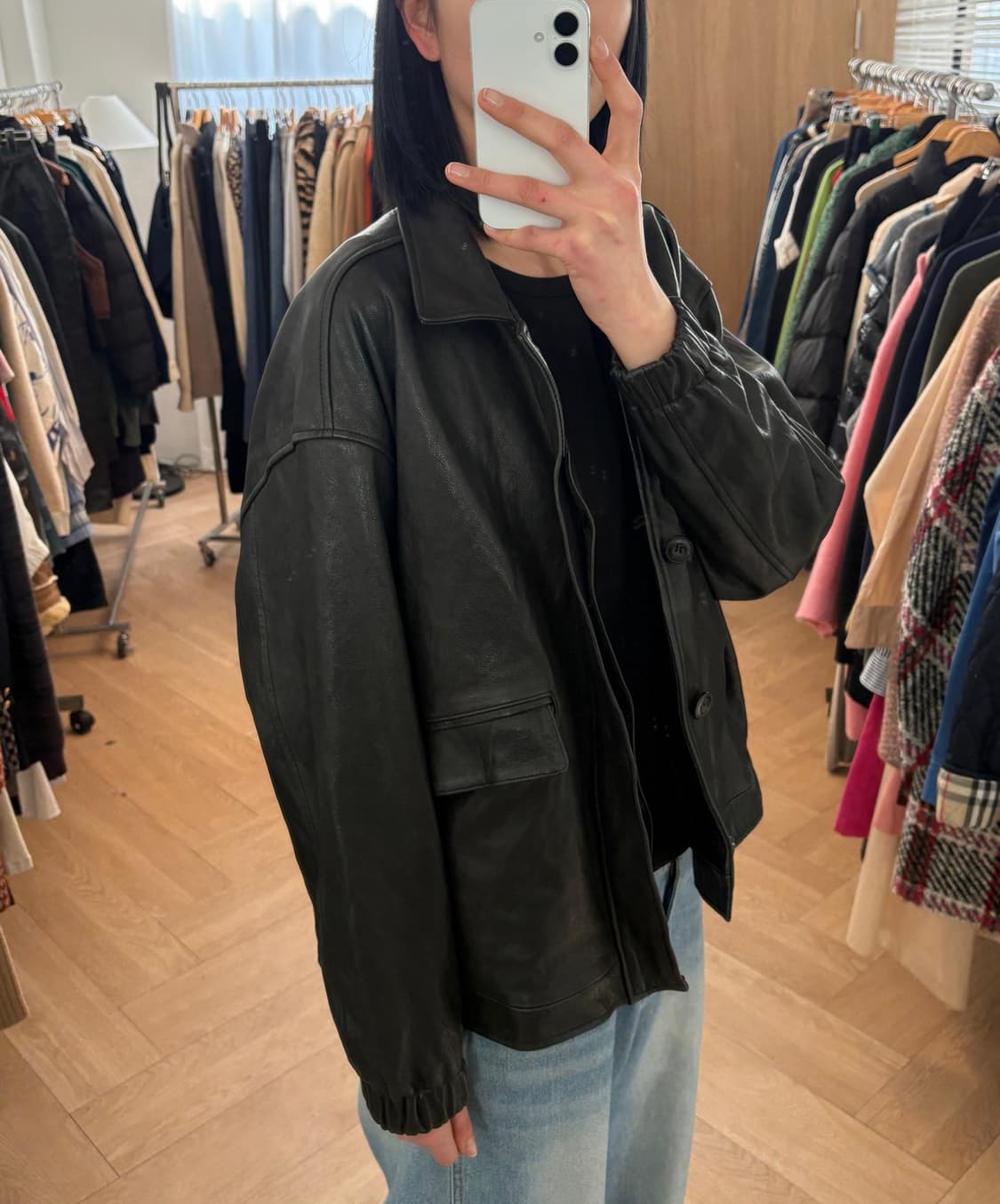 모네마켓 레더 자켓 상품이미지4