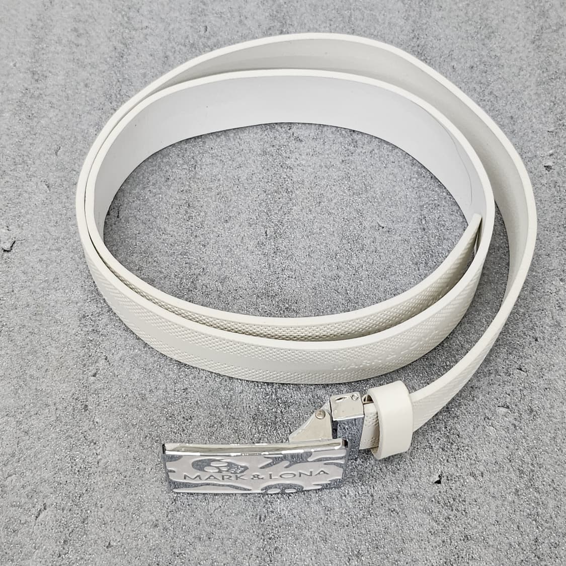 마크앤로나 가죽벨트 화이트 총길이 112cm 상품이미지6