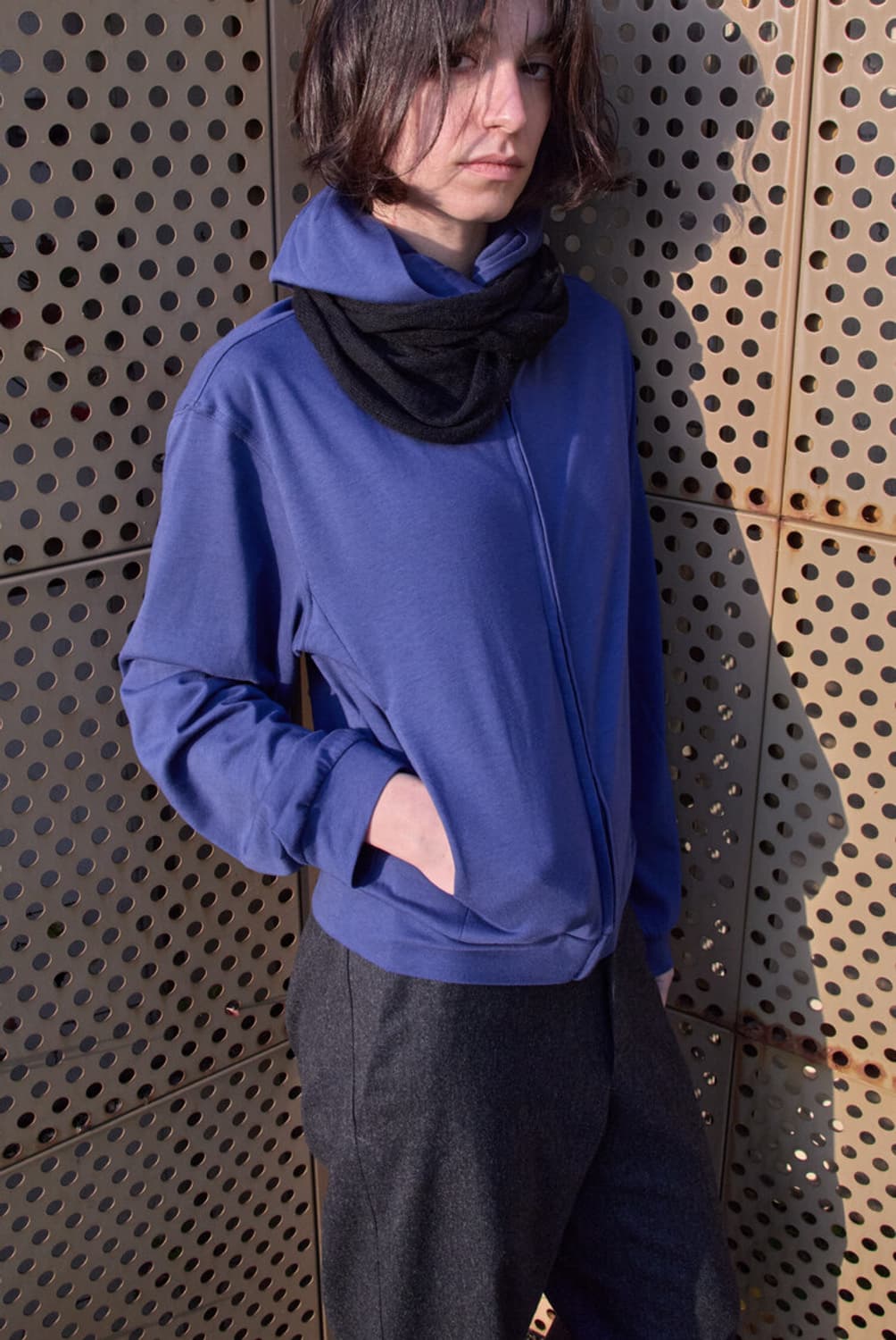 lounge hoodie zip blue 1 상품이미지1