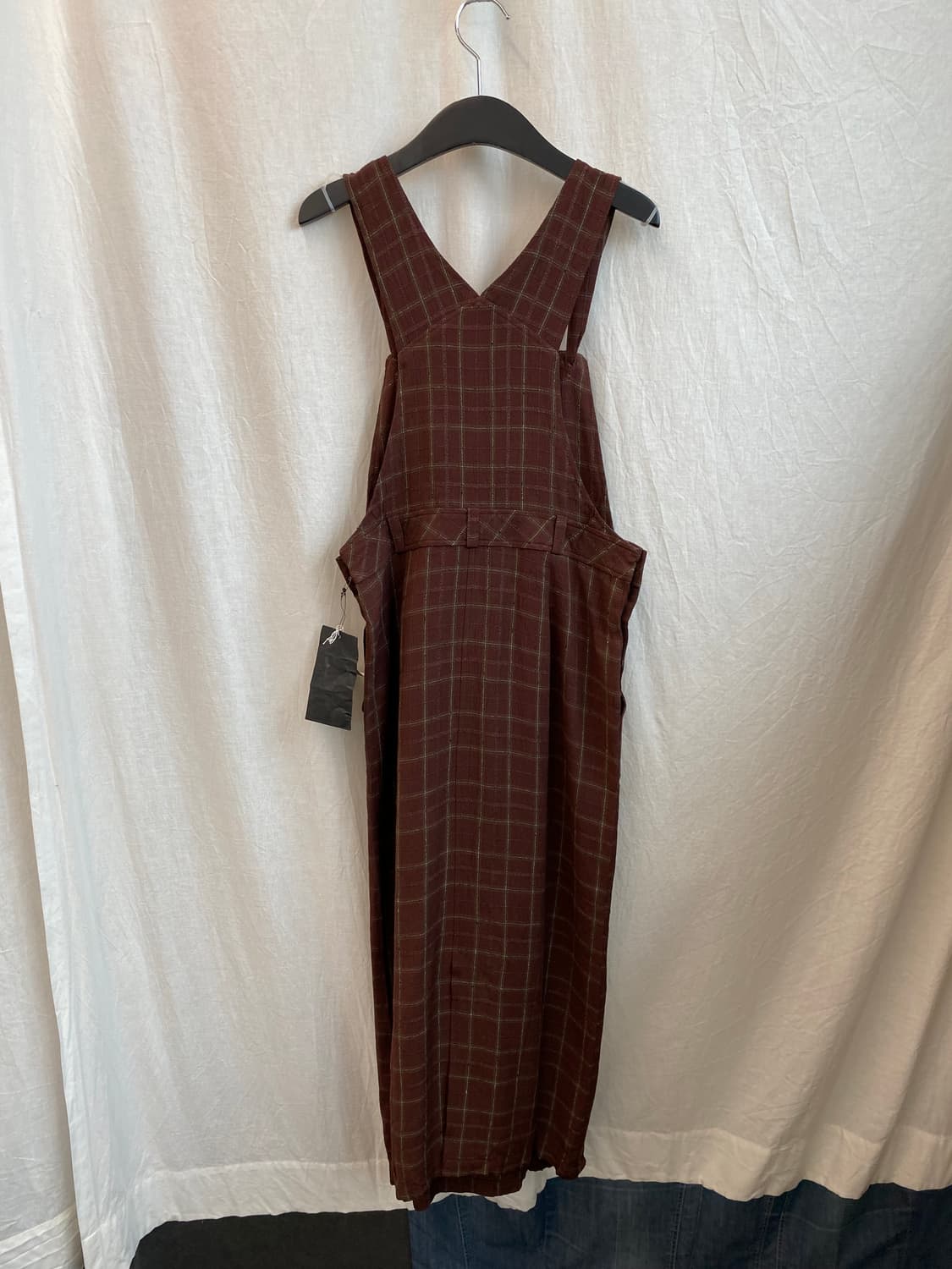 레드브라운 체크 원피스(M/미사용품) 상품이미지3