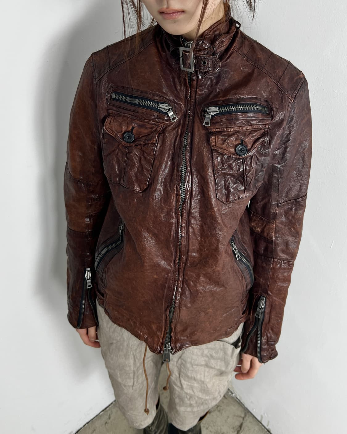 토네이도 마트 (Tornado Mart) 고트 스킨 레더 자켓 상품이미지3