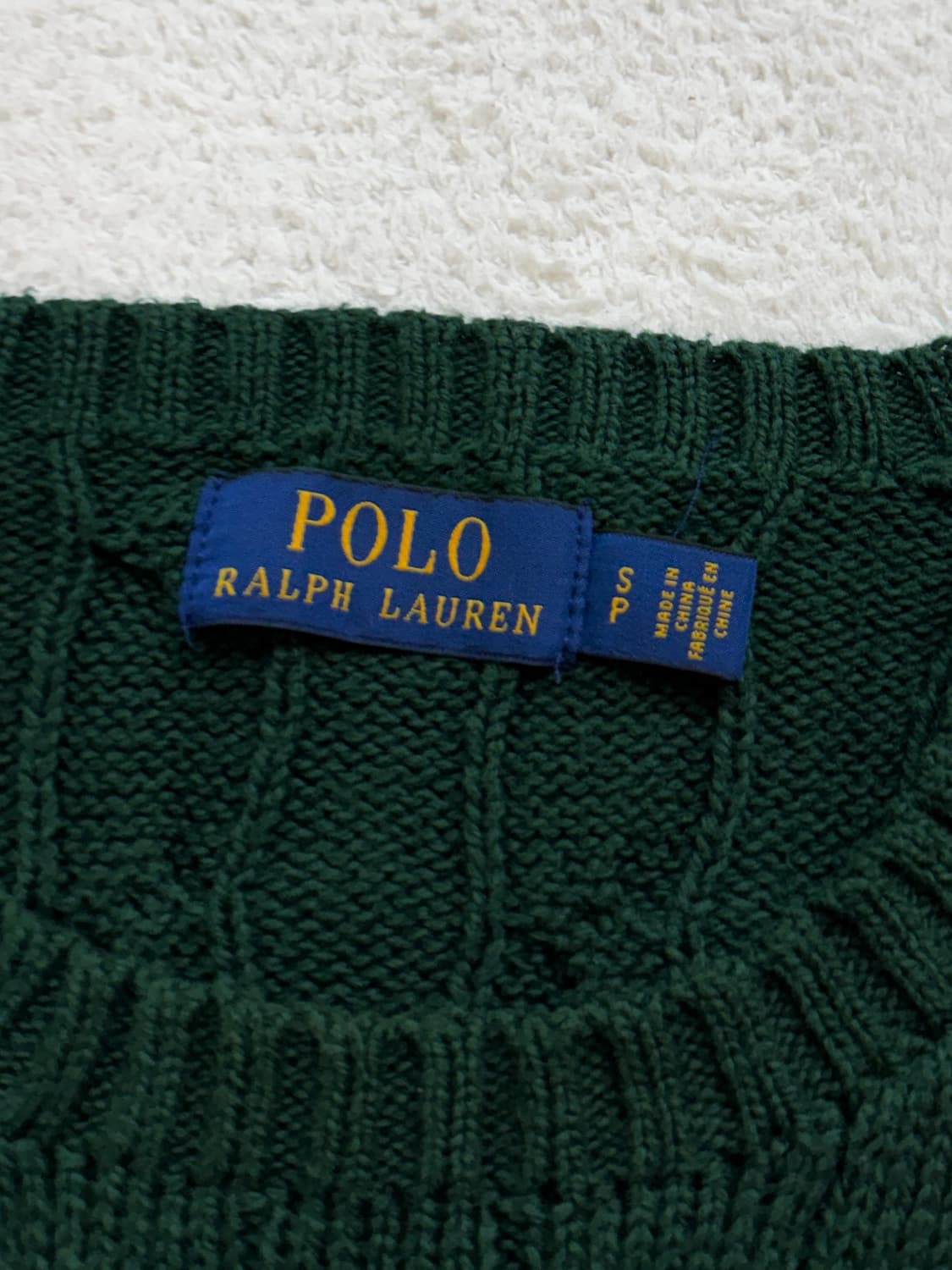 폴로 딥그린 케이블 니트 상품이미지4