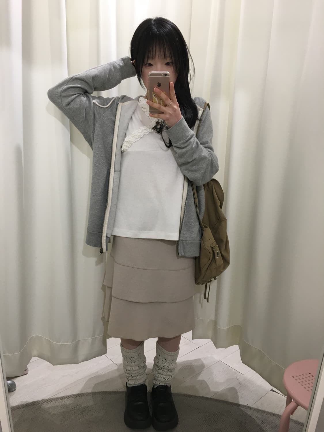 ELLE soft pink skirt 상품이미지4