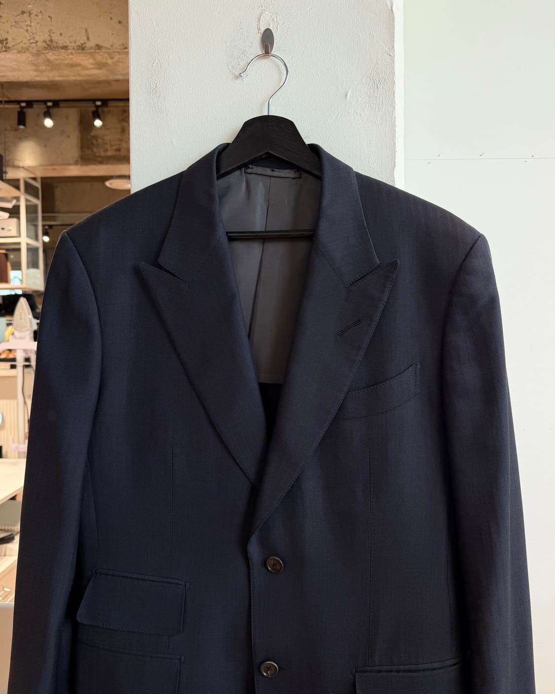 톰포드 네이비 실크혼방 2b 블레이저 자켓  상품이미지3
