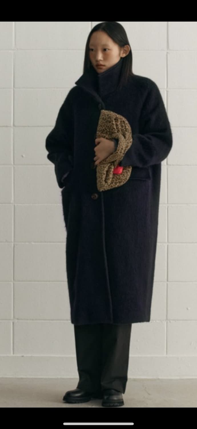 시엔느 알파카 스티치 코트 블랙 상품이미지7