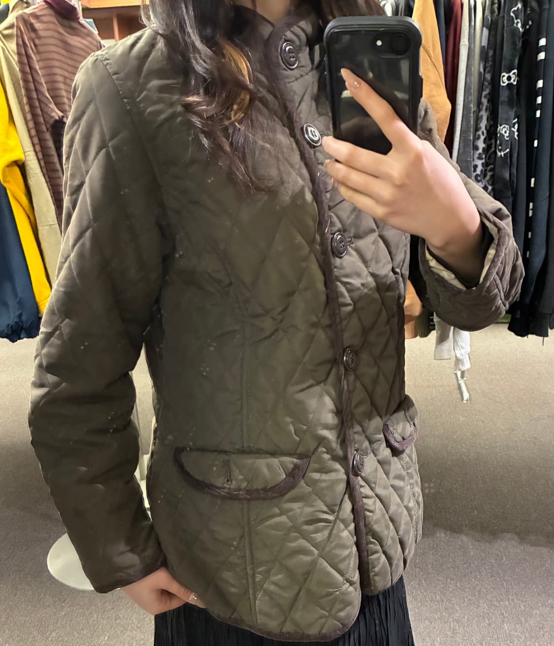 L)Japanese vintage 여성 퀼팅 야상 패딩 자켓 상품이미지2