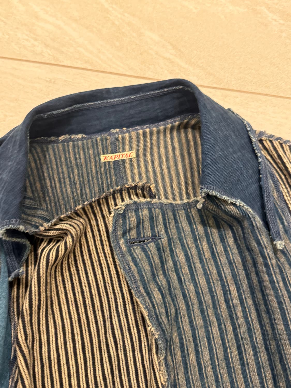 Kapital 스트라이프 패치워크 자켓M 상품이미지3