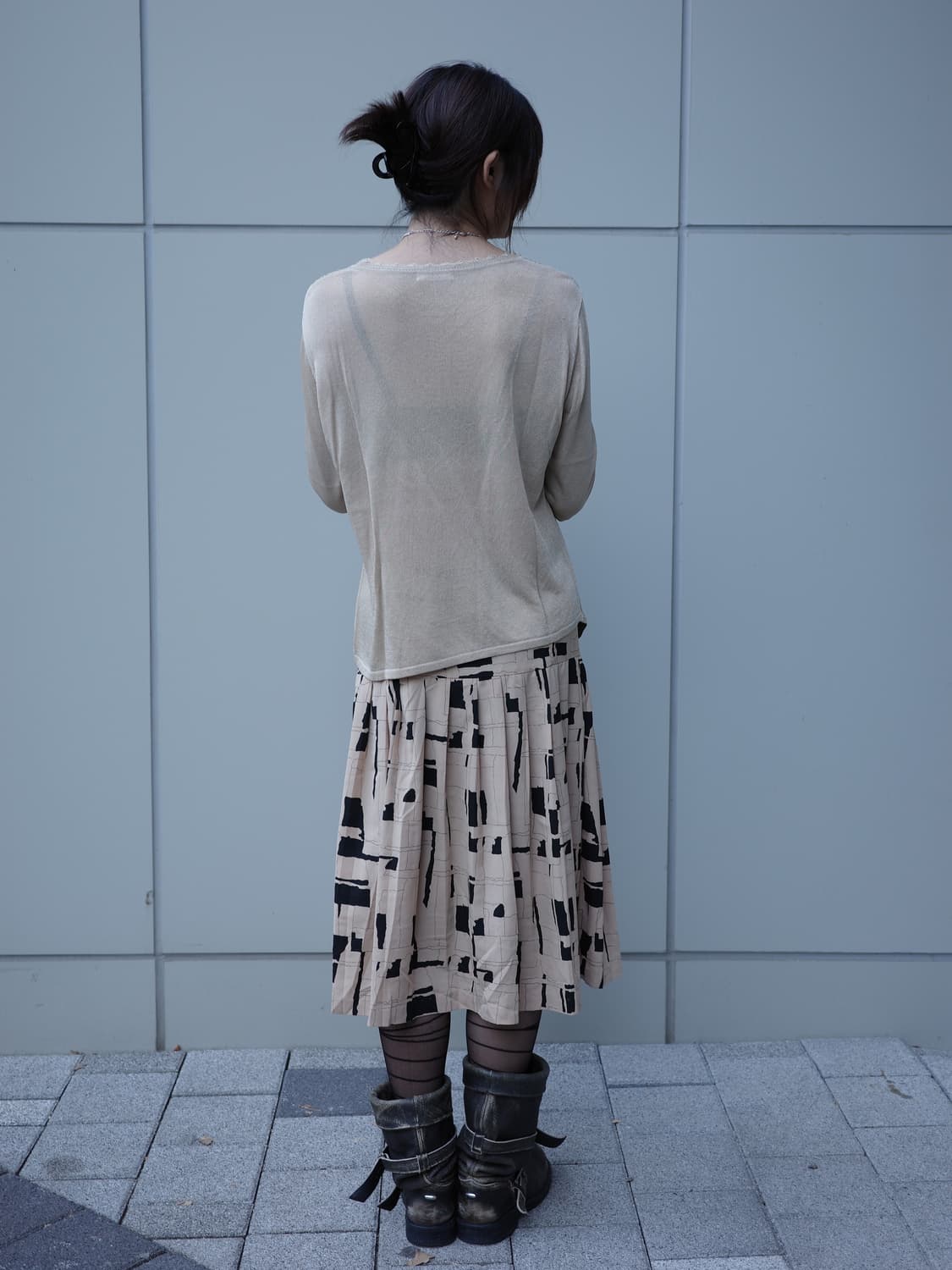 빈티지 베이지 크로셰 니트 상품이미지5