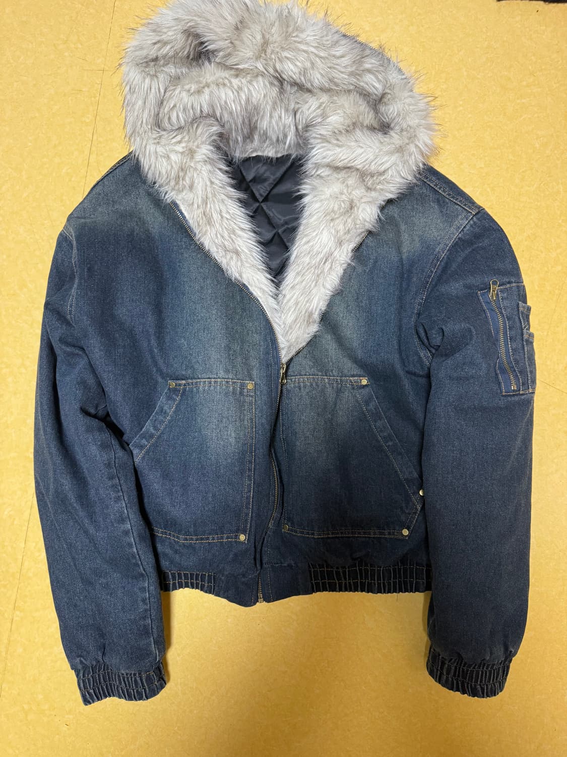 데님 퍼자켓 코시하루 상품이미지1