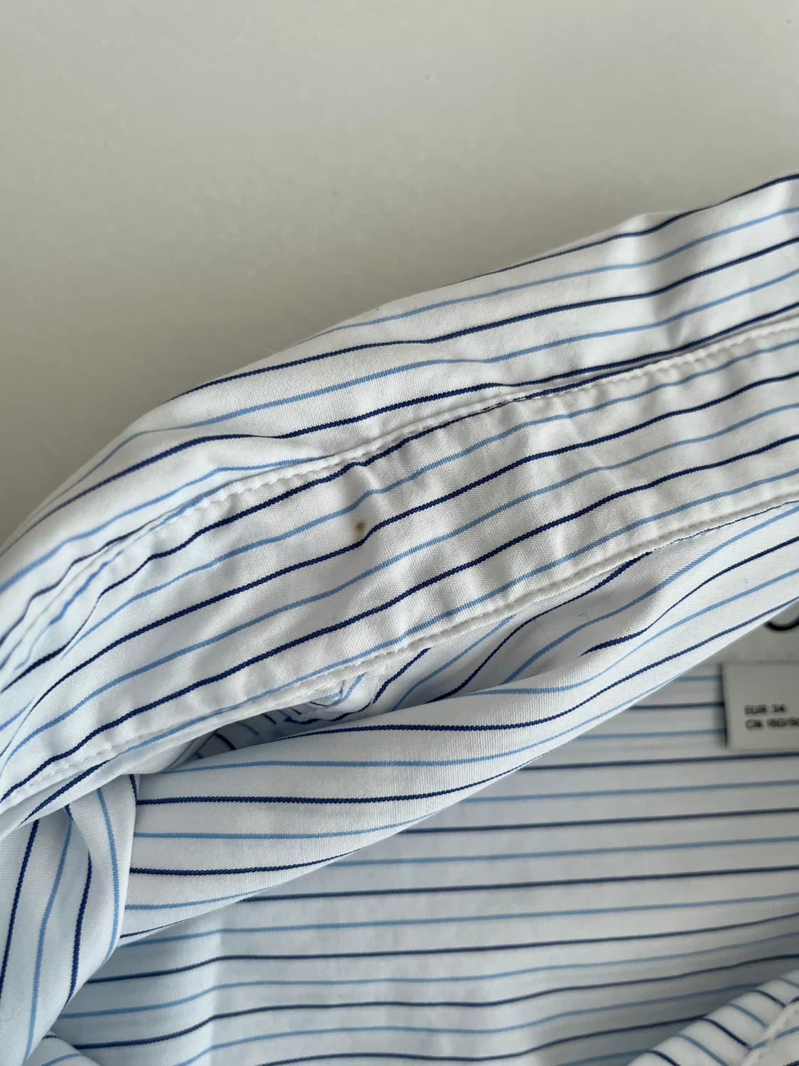 34) 코스 COS 여성 스트라이프 롱 셔츠 블루 상품이미지5