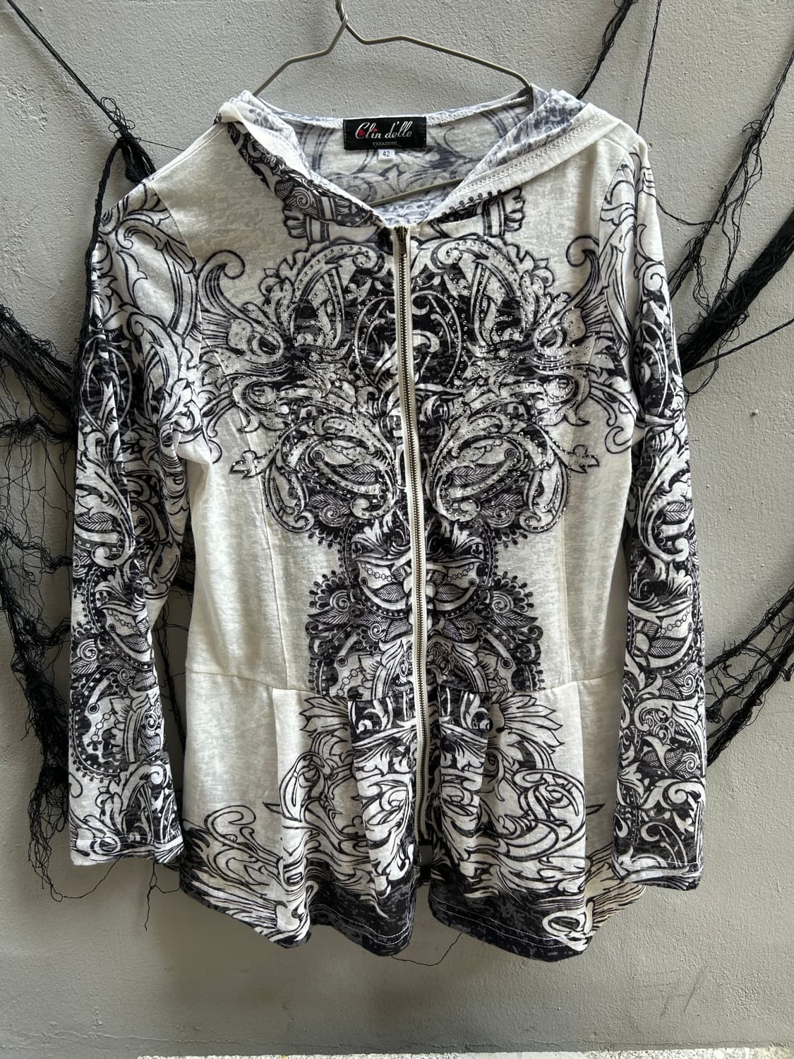 *rare design* Jpn 타투 프린팅 후드집업 상품이미지2