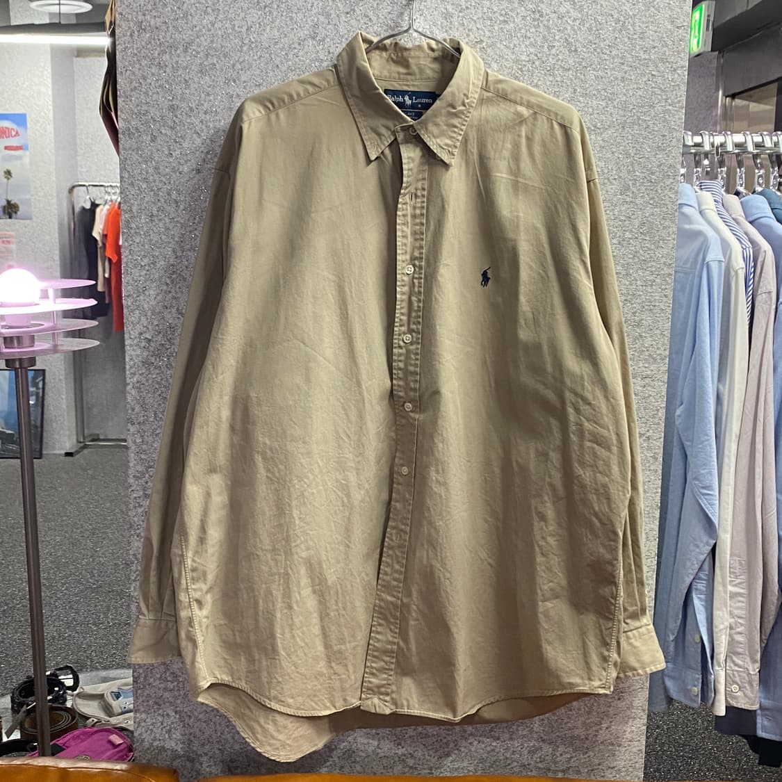 폴로 랄프로렌 베이지 코튼 셔츠 B3461 상품이미지2