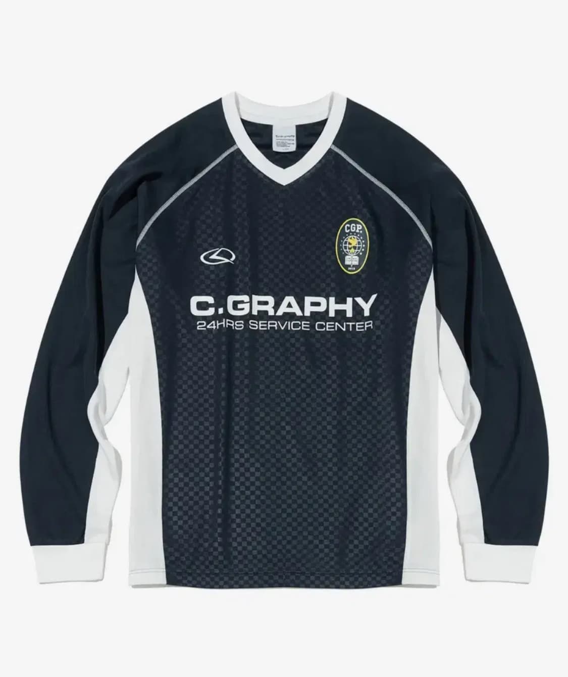 코드그라피 24H 스포츠 긴팔 져지 티셔츠_네이비 상품이미지1