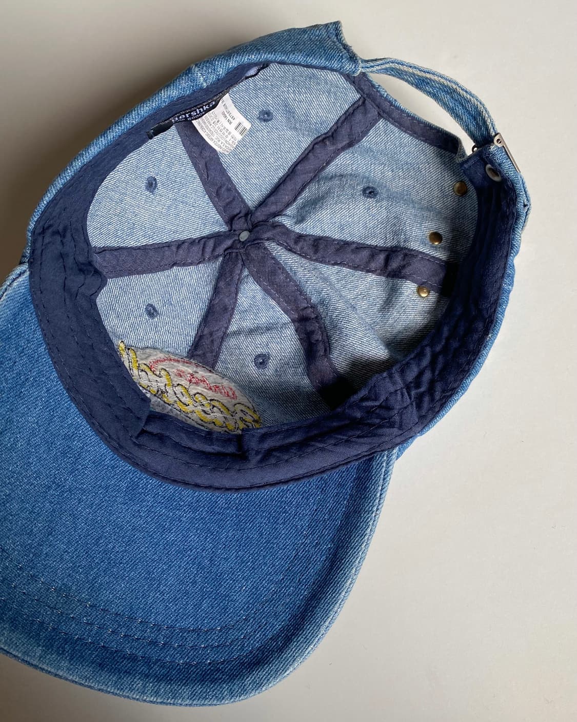 버쉬카 데님 배지 빈티지 볼캡 모자 상품이미지5