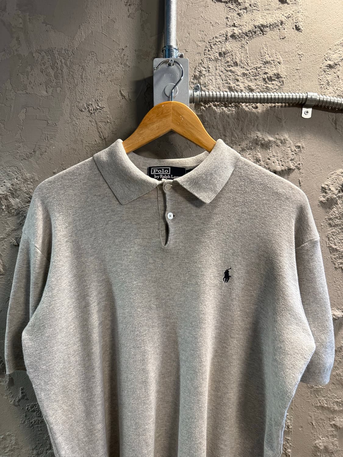 105 폴로랄프로렌 POLO 반팔 니트 카라티 그레이 상품이미지4