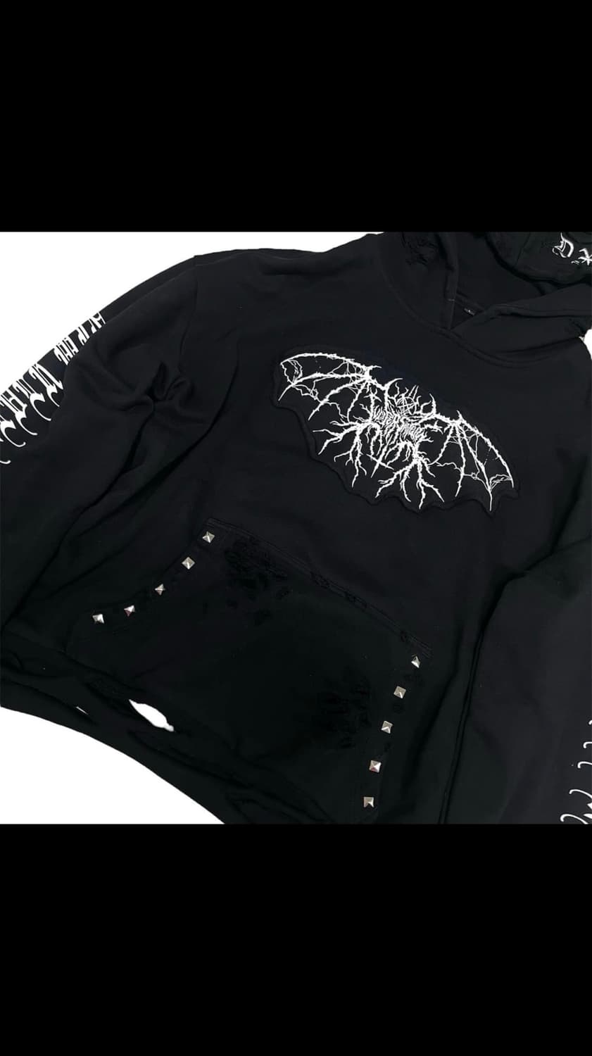  에모스탠스클럽 느낌 스터드 펑크 후드  언더마이카 상품이미지2