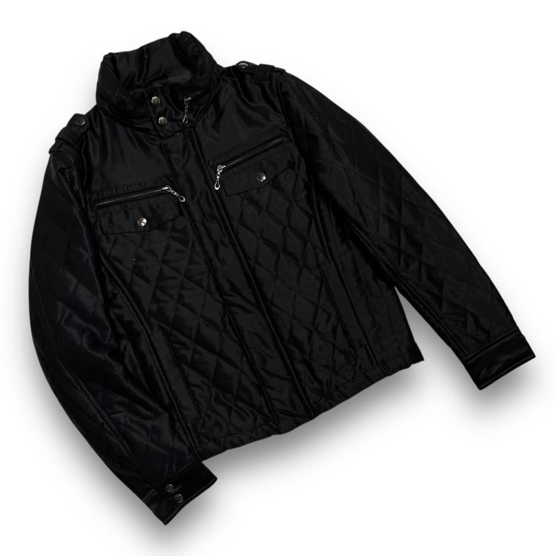 Rock chic padded quilting dark jacket 상품이미지1