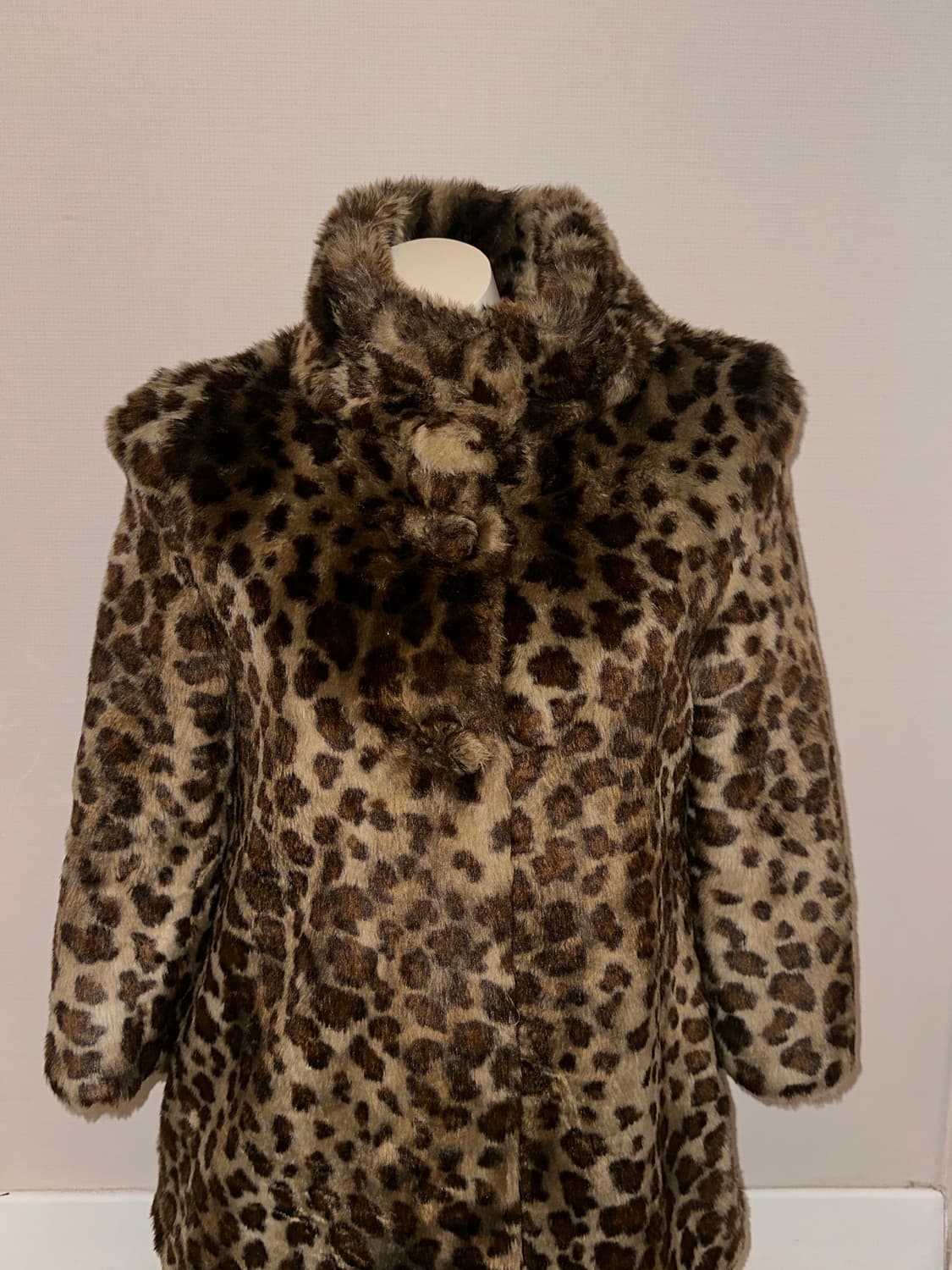 레오파드 호피 빈티지 퍼 자켓 갸루 상품이미지3