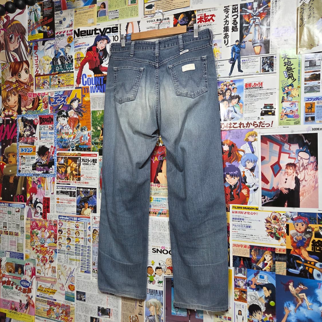 JPN 랭글런 연청 워싱 데님 팬츠 상품이미지2