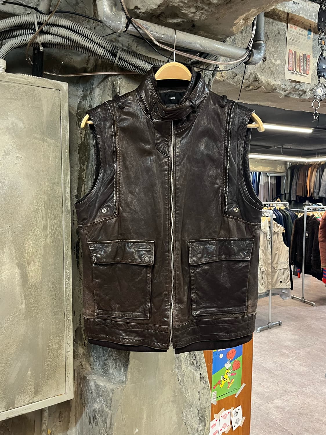 빈티지 분리형 가죽 레더 자켓 브라운  #csz2248 상품이미지3