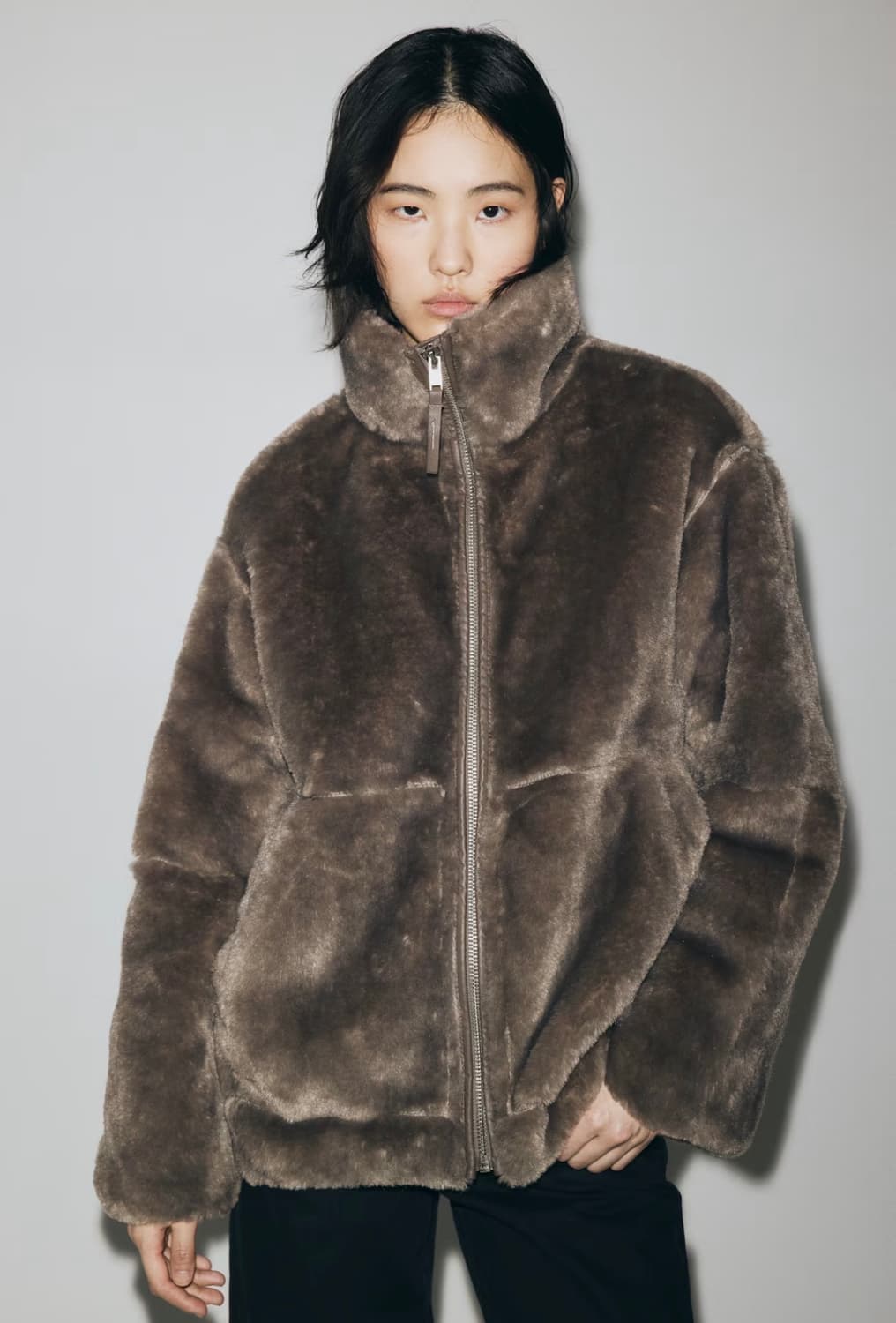 H&M 오버사이즈 자켓 다크 베이지 상품이미지3