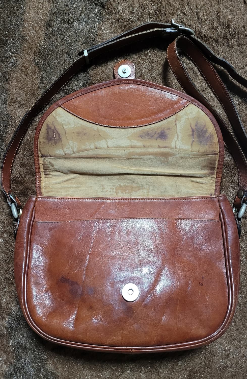 호주 OROTON 빈티지 가죽 핸드백 상품이미지6