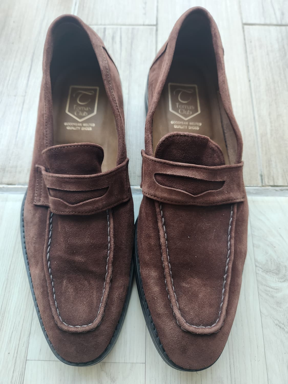 토마스클럽 스웨이드 핸드메이드 브라운 로퍼 (260) 상품이미지2