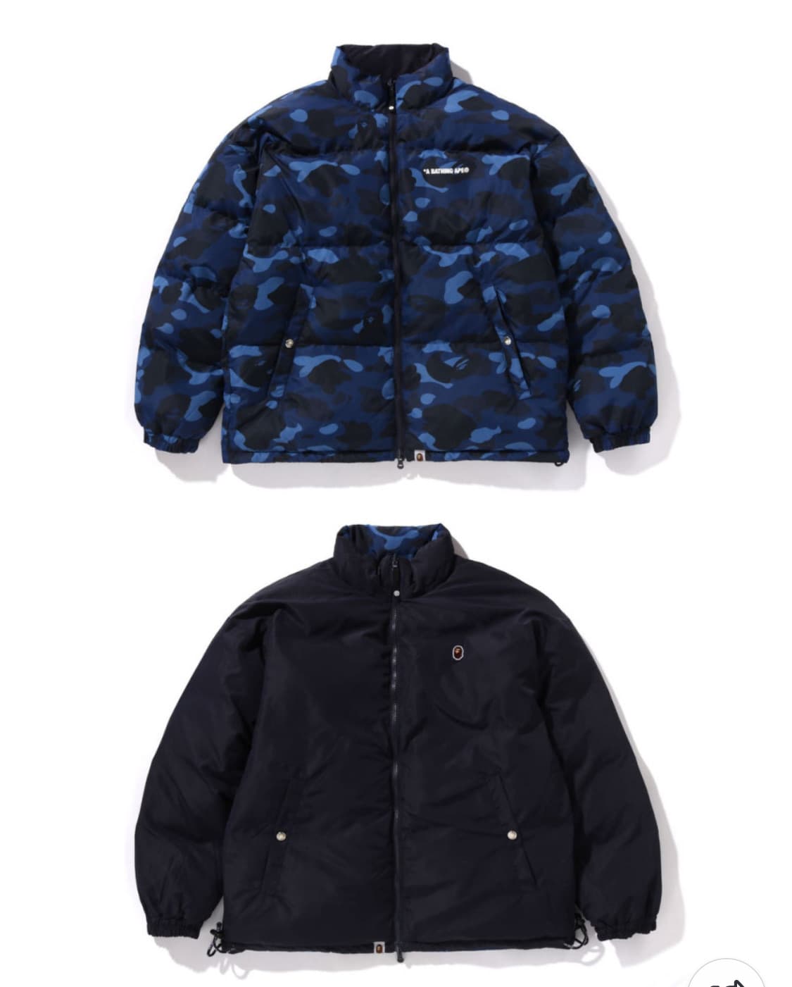 베이프 컬러 카모 리버시블 다운 자켓 패딩 24FW 상품이미지1