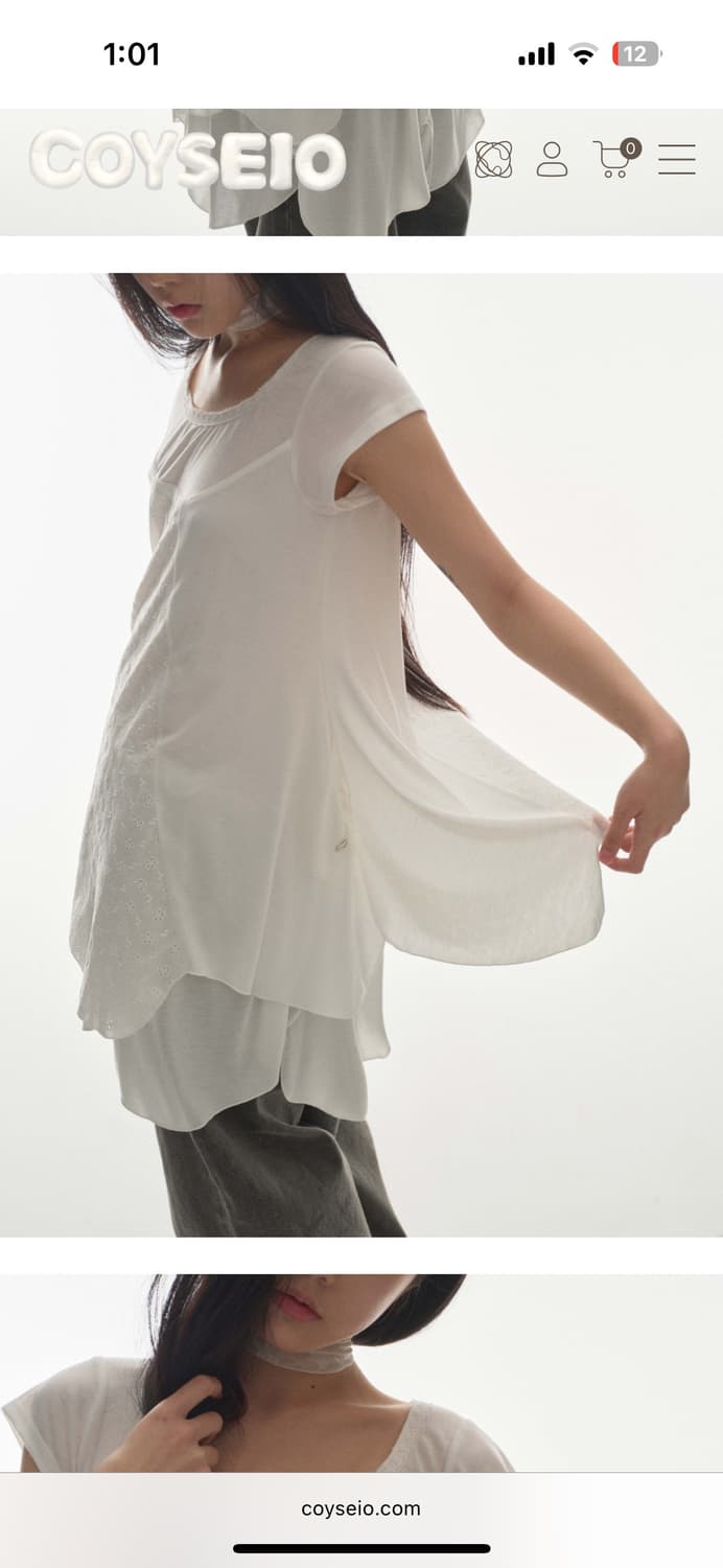 코이세이오 플라워 원피스 화이트 상품이미지3