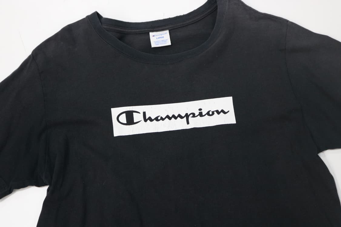 챔피온 x 로데오 크라운즈 협업 박스로고 블랙 반팔 티셔츠 (L) 상품이미지4