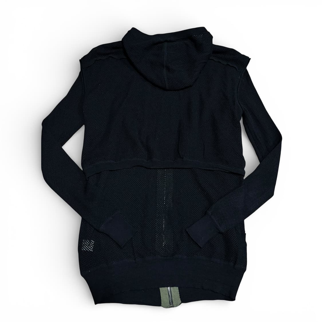 우먼FREE TIME 타임 블랙 레이어드 니트 후드집업 가디건 상품이미지2