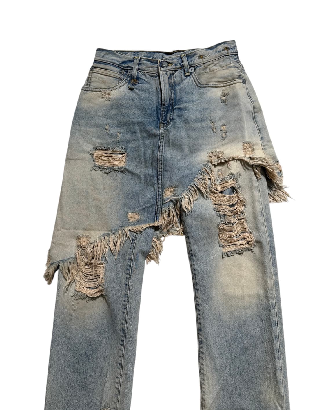 R13 블루 더블 클래식 쉐어드 헴 데님 팬츠 상품이미지3