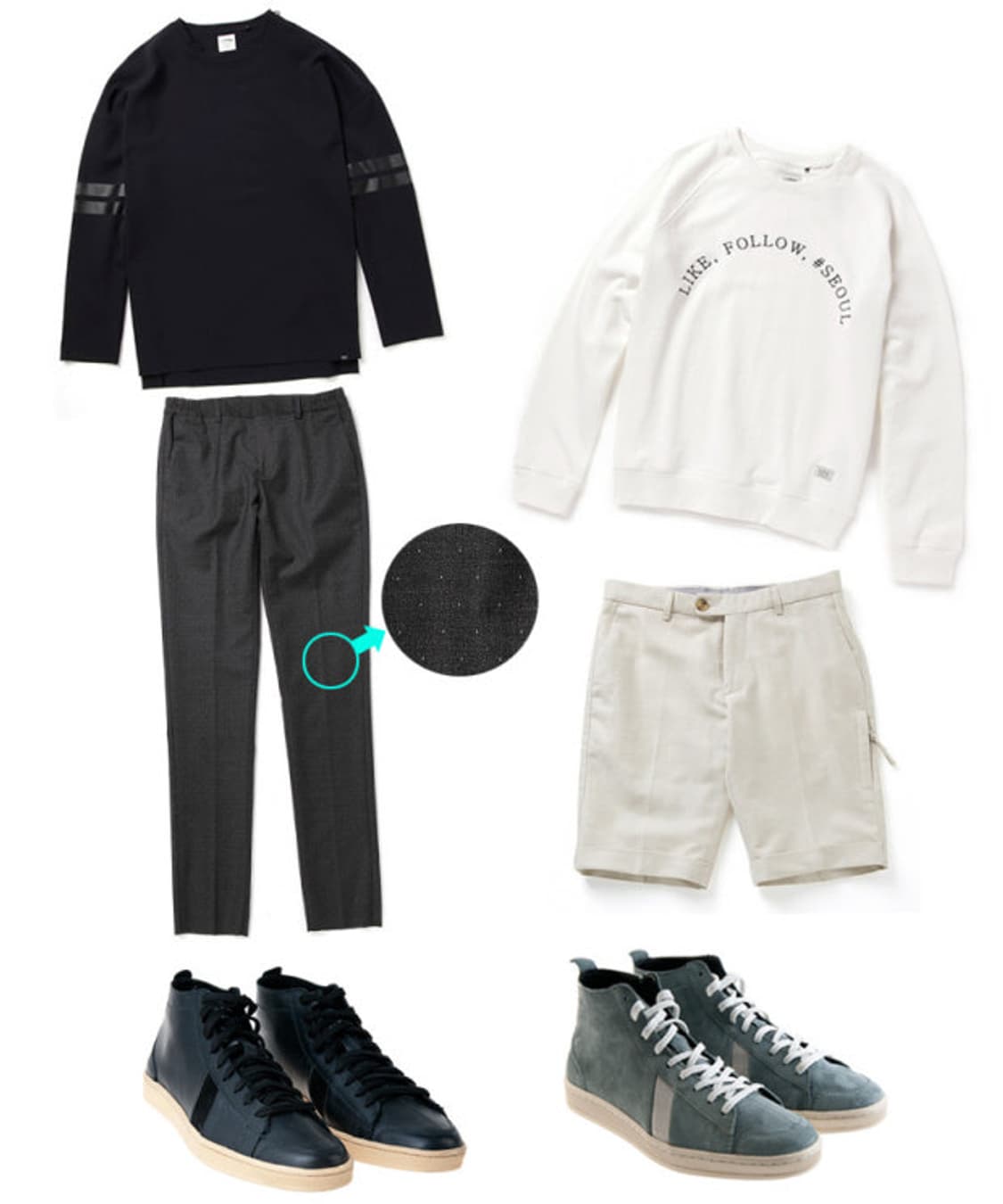 티아이포맨 도트 데코 스트레치 슬랙스 팬츠 상품이미지8