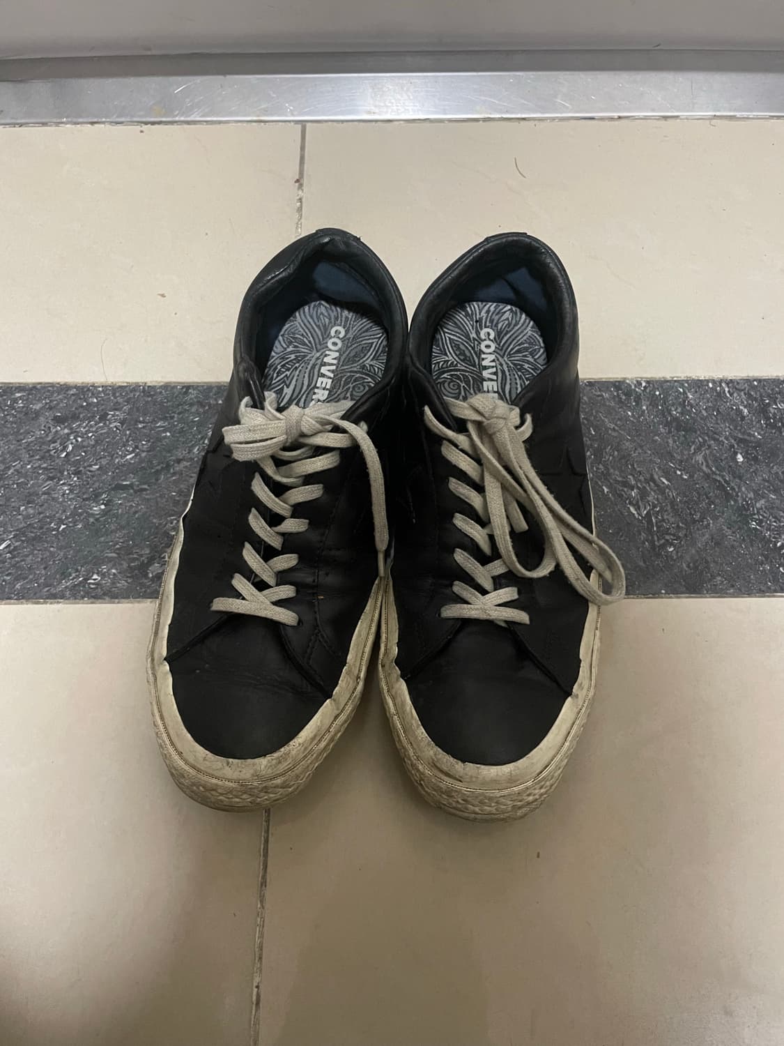 컨버스 원스타 로우 레더 블랙 280 상품이미지1