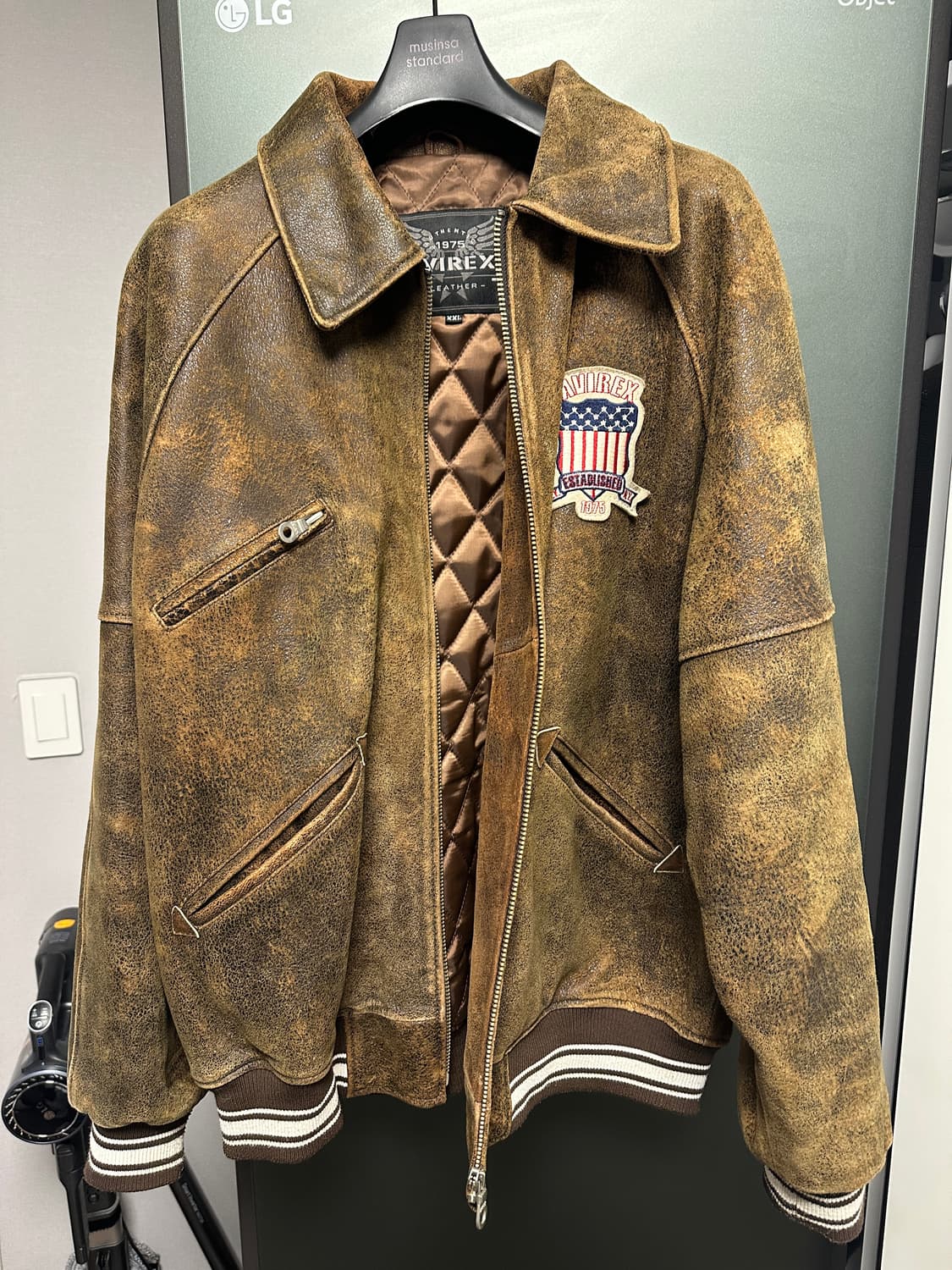 아비렉스 다코타 크랙무스탕 xxl  바시티 스타디움 상품이미지2