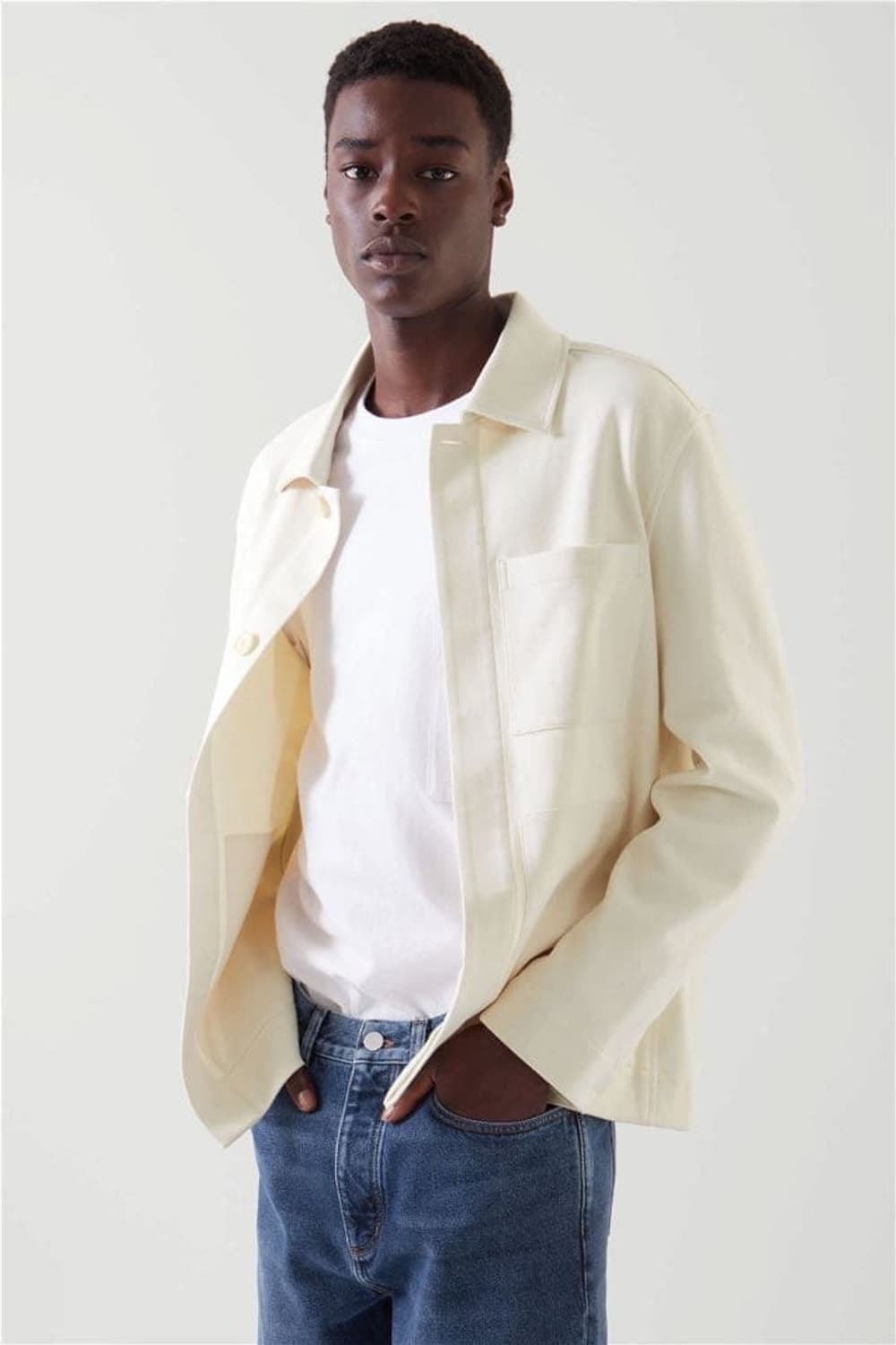 COS 코스 셔츠 자켓 티셔츠 아이보리 XL 상품이미지1