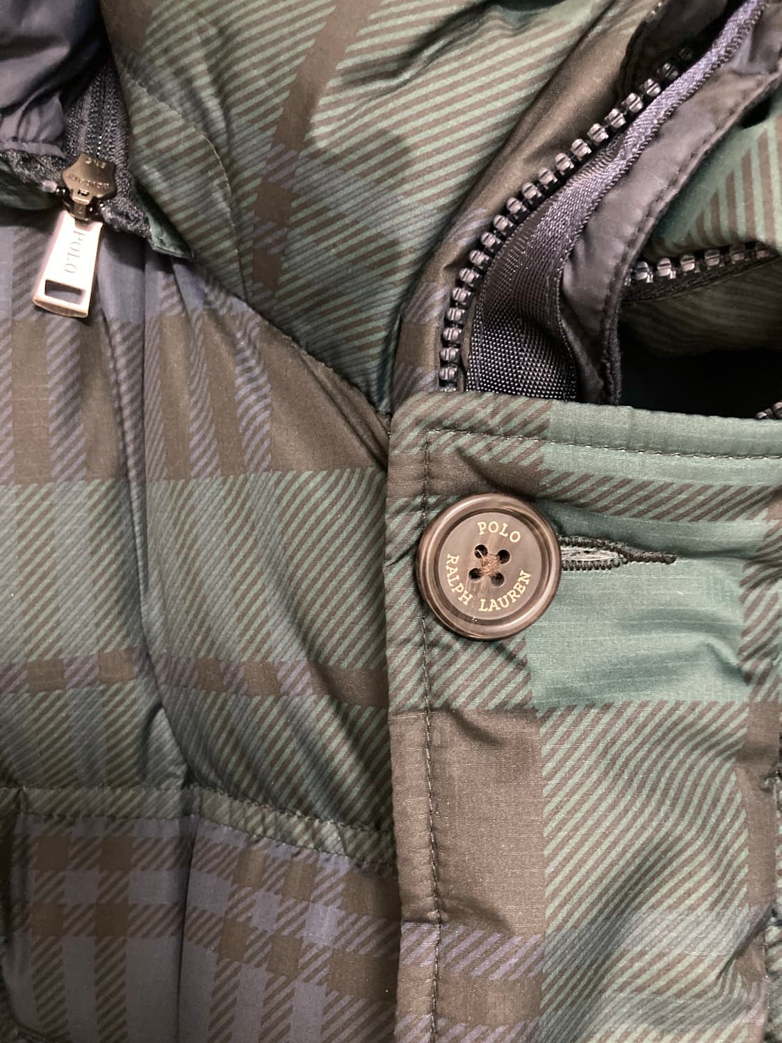 폴로 랄프로렌 체크 패딩 점퍼 L 상품이미지3