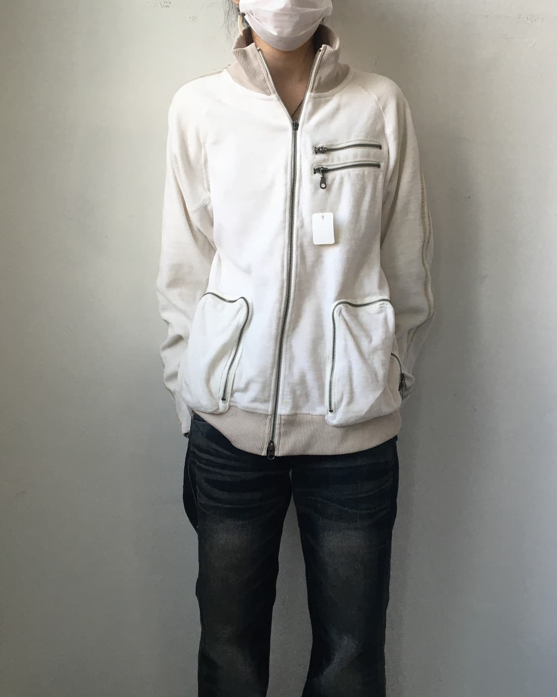 Velour high neck zip up 상품이미지8