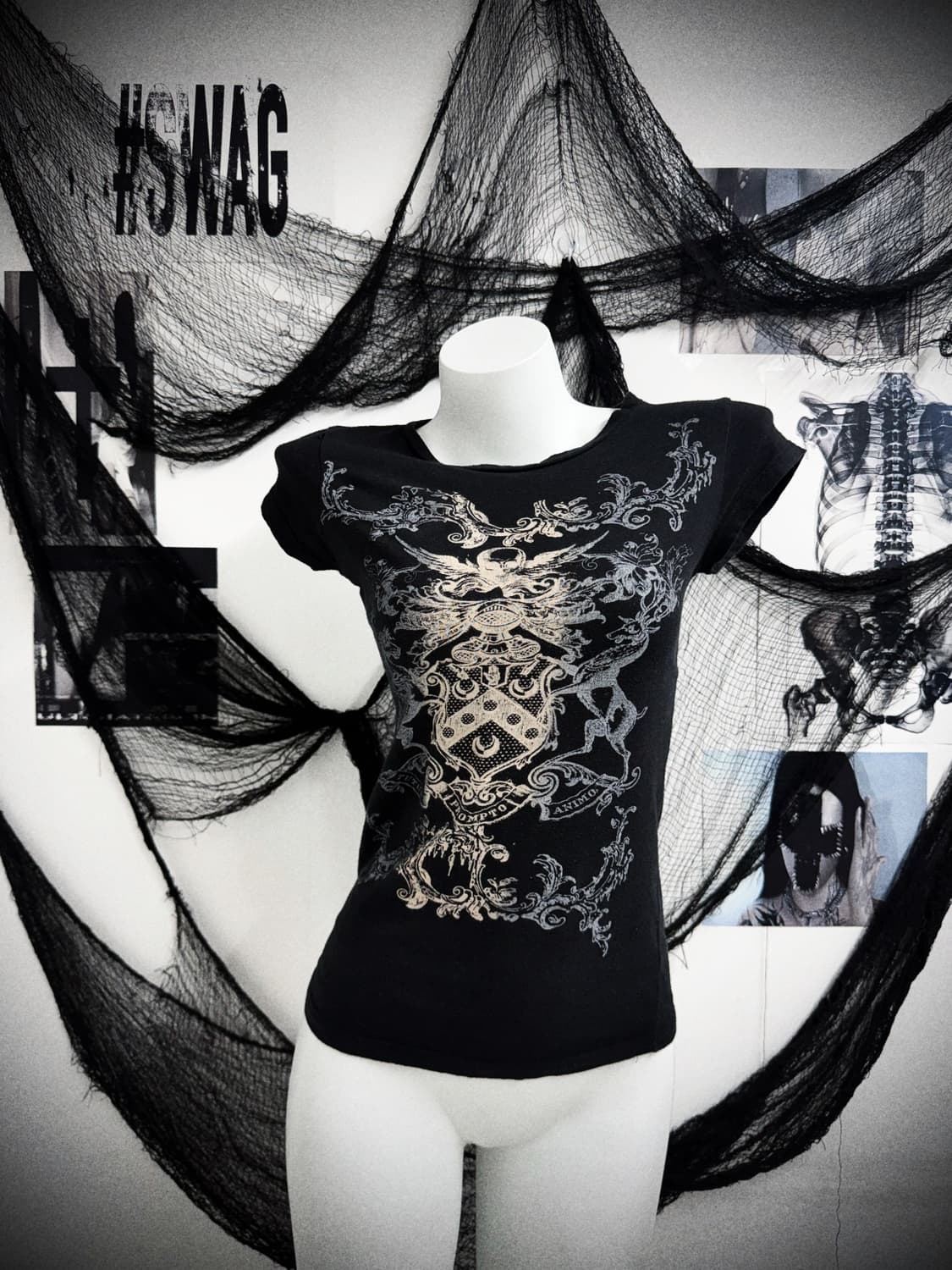 Skull printing punk halfsleeve 상품이미지1