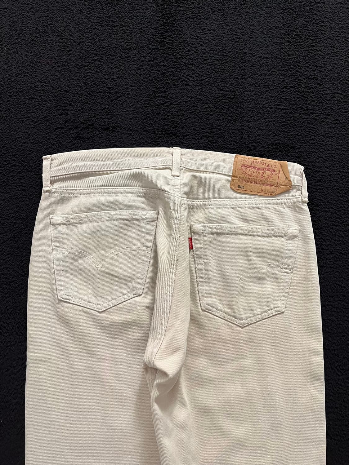 빈티지 프랑스제 리바이스 501 데님 팬츠 베이지  상품이미지6