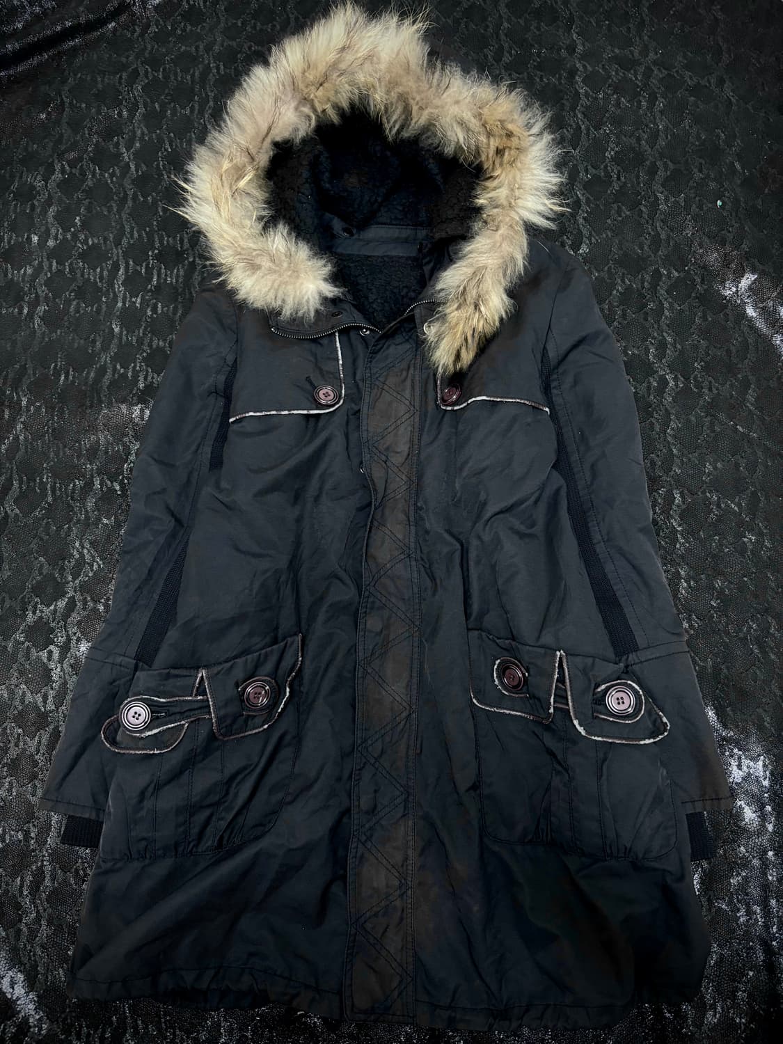 “Vintage” Y2K&GrungeMood Over- Fur Hoodi 상품이미지6