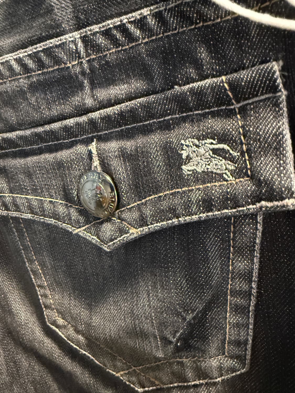 버버리 블루라벨 여성 데님 팬츠 슬림 워싱 40 상품이미지2