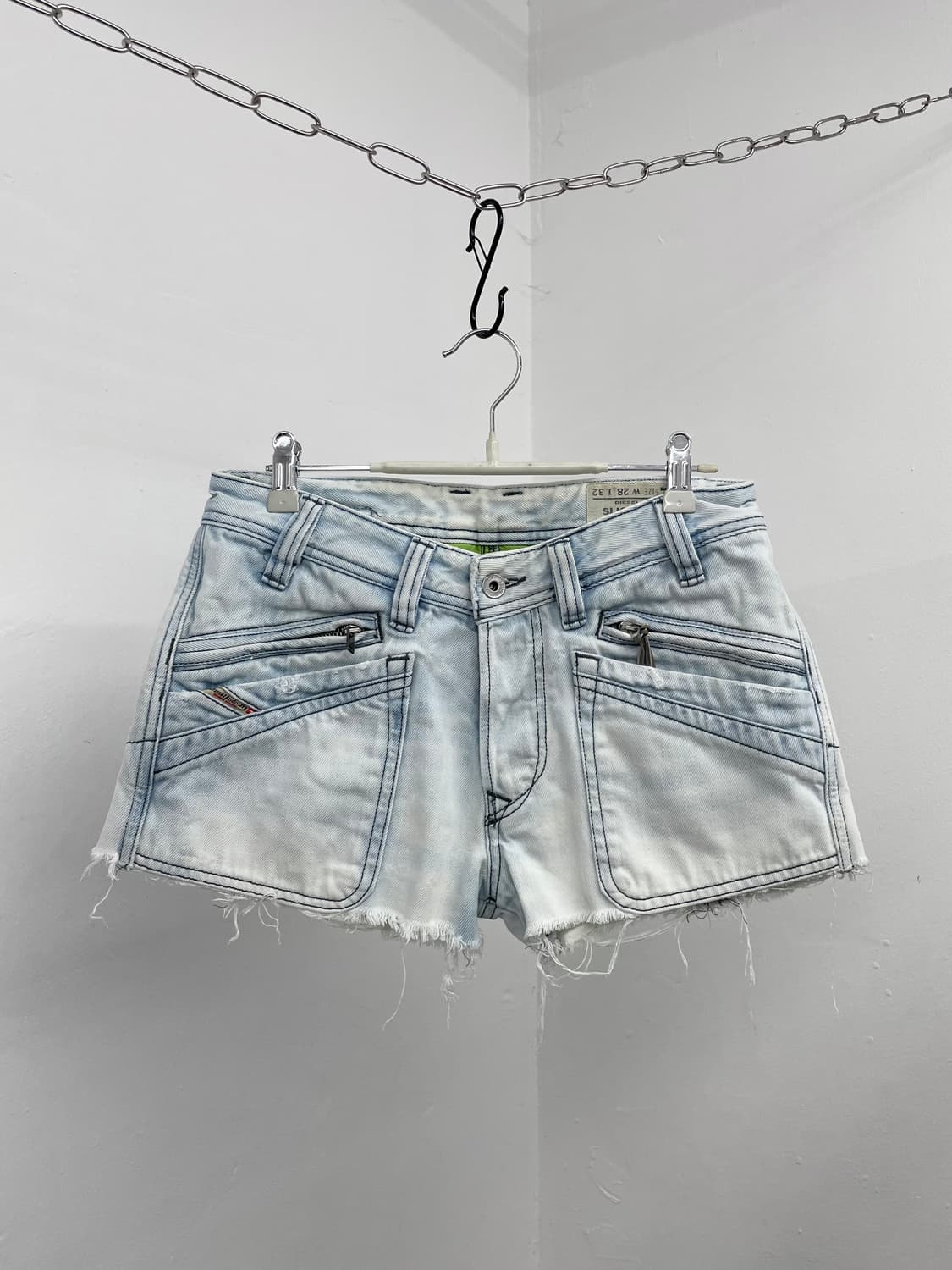 디젤 워싱 디스트로이드 숏츠*레어 상품이미지5