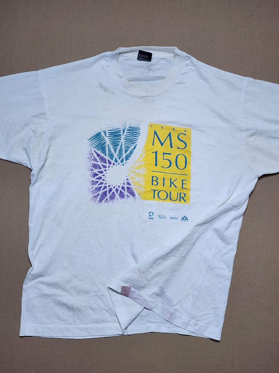 80s USA Screen Stars 1989 MS150 BikeTour 상품이미지5