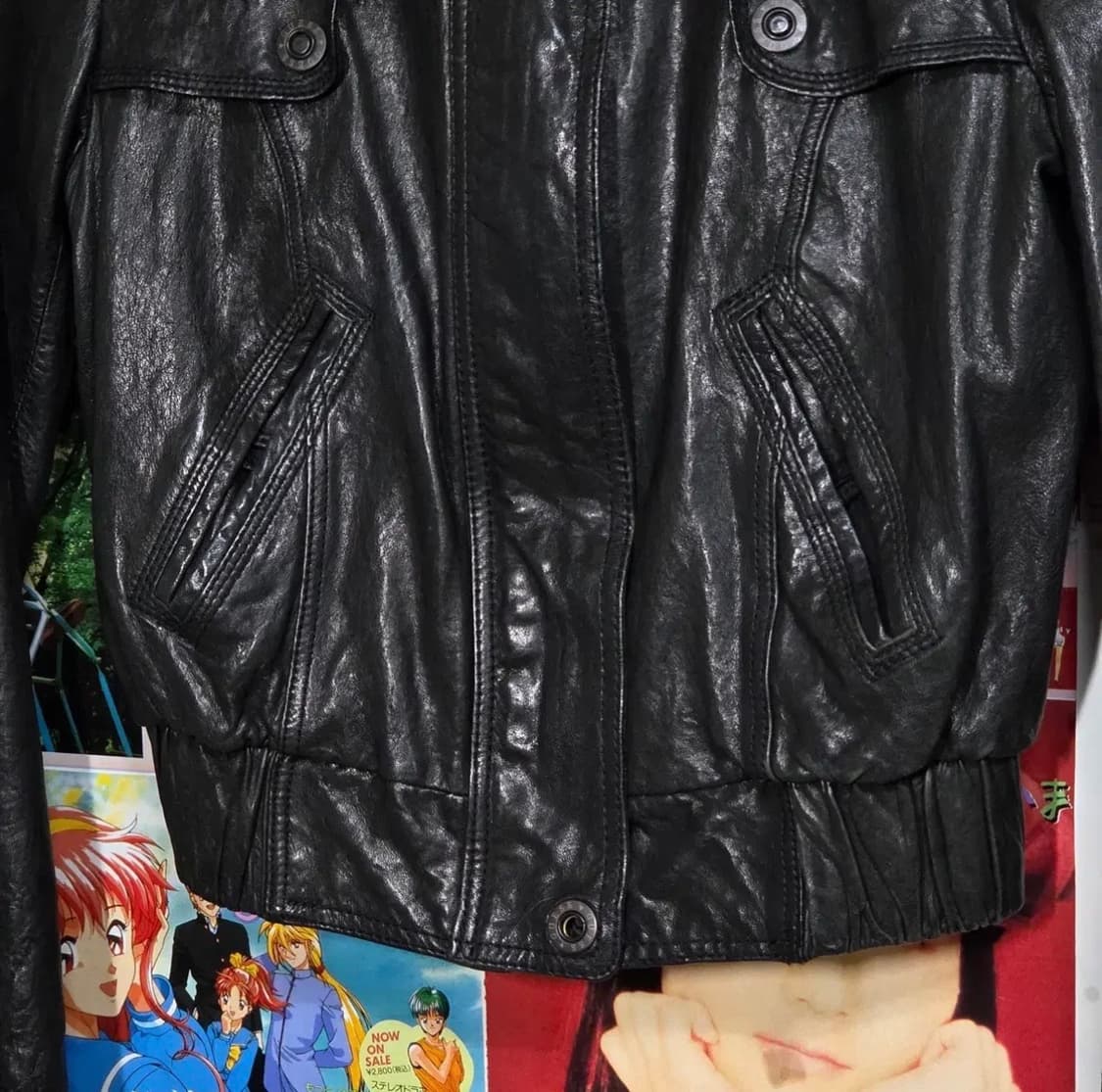 빈티지 양가죽 레더 봄버 자켓 상품이미지4